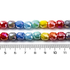 Гальванические непрозрачные стеклянные бусины&nbsp;X-GLAA-Q009-05C