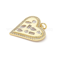 Латунные микропаве прозрачные подвески с фианитом&nbsp;KK-B141-38G