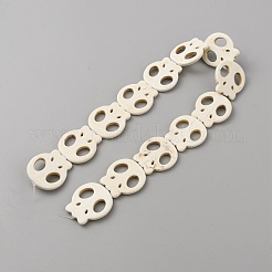 Окрашенные синтетические бирюзовые бусы нити&nbsp;G-WH0030-06D-02