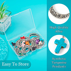 16шт 8 цвета окрашенные подвески из синтетической бирюзы&nbsp;FIND-TA0004-37