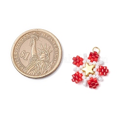 Подвески-звезды из стеклянных бусин&nbsp;PALLOY-MZ00641-01