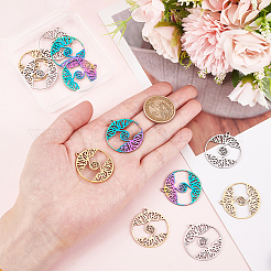 12 шт. подвески из нержавеющей стали 304 двух цветов&nbsp;STAS-DC0010-03