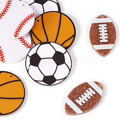 Набор для изготовления акриловых висячих сережек на тему спортивного мяча своими руками&nbsp;DIY-TA0009-19