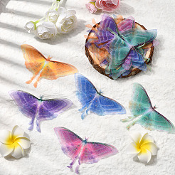20 шт. 5 цвета ткани имитация марли бабочка украшения аксессуары&nbsp;DIY-SP0005-69