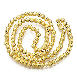 Гальванизировать немагнитных синтетический гематит нитей бисера&nbsp;G-Q465-16G