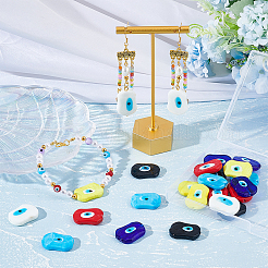 24шт 6 цвета ручной работы сглаз бусины лэмпворк&nbsp;LAMP-NB0001-77