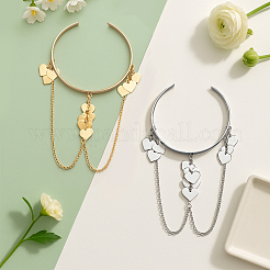 2 шт. 2 цвета железные браслеты на плечо для женщин&nbsp;AJEW-HY0002-61A