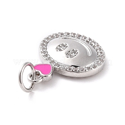 Латунные микропаве прозрачные подвески с фианитом&nbsp;KK-A157-02P