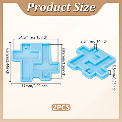 2шт diy силиконовые подвесные Молды&nbsp;SIMO-UN0001-02