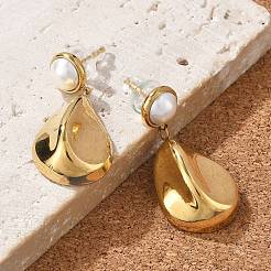 Серьги-гвоздики из нержавеющей стали 304&nbsp;EJEW-R020-02G-01