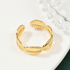 Латунные регулируемые манжеты для женщин&nbsp;RJEW-B132-02A-G