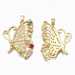 Латунные микро проложить кубического циркония подвески&nbsp;ZIRC-N039-153-NF