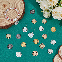 50шт 5 цвета сплава подвеска кабошон настройки&nbsp;FIND-SC0020-18