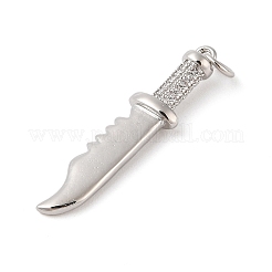 Латунные микропаве прозрачные подвески с фианитом&nbsp;ZIRC-C010-01P