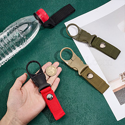 8 шт. 4 цвета нейлон и пластик подвесная пряжка для бутылки карабин&nbsp;AJEW-FG0004-89