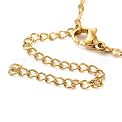 Ожерелья из нержавеющей стали 304 с подвесками из натурального камня для женщин&nbsp;LS-NJEW-U009-03G-05