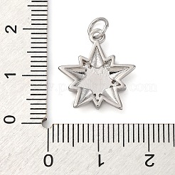 Латунные микропаве прозрачные подвески с фианитом&nbsp;KK-P308-76P