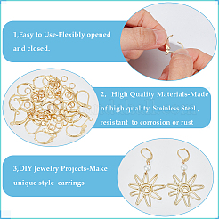 80 шт. фурнитура для сережек из нержавеющей стали 304&nbsp;STAS-SP0001-13