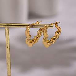 Серьги-кольца Twist with Heart из нержавеющей стали 304.&nbsp;ST5179