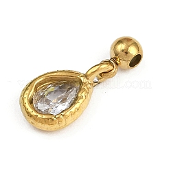 Подвески из нержавеющей стали 304 с кубическим цирконием&nbsp;LS-STAS-L296-12G