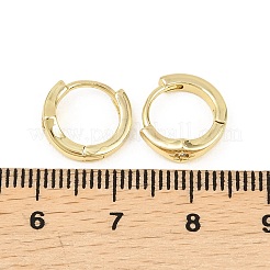 Серьги-кольца из латуни с прозрачным фианитом и прозрачным фианитом&nbsp;EJEW-D348-21G