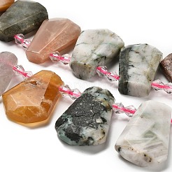 Нити бусин из натурального дерева агата/тигрового глаза/амазонита/лабрадорита&nbsp;G-H078-A10-01