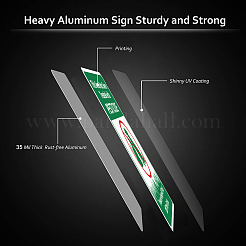 Уф-защищенный и водонепроницаемый алюминиевый предупреждающие знаки&nbsp;AJEW-WH0111-H11