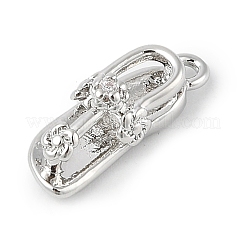 Латунные микропаве прозрачные подвески с фианитом&nbsp;KK-R219-27P