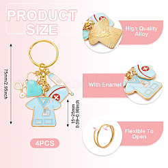 Брелок из эмали из сплава 4 шт.&nbsp;KEYC-TAC00036