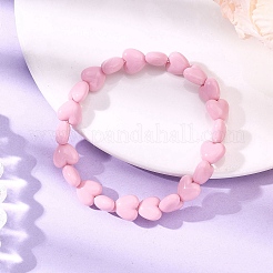 Акриловые эластичные браслеты в форме сердца&nbsp;BJEW-JB12640