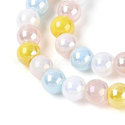 Стеклянные бусины с гальваническим покрытием &nbsp;EGLA-N019-6mm-02