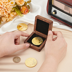 Деревянная шкатулка для хранения медалей для монет&nbsp;AJEW-WH0009-68A
