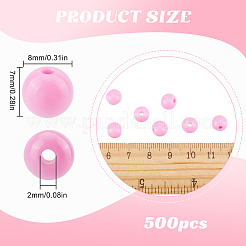 Непрозрачные акриловые бусины&nbsp;MACR-SP0001-27B-04