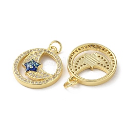 Латунные микропаве прозрачные подвески с фианитом&nbsp;KK-C045-26G