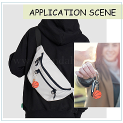 Наборы для самостоятельного изготовления брелока-подвески из акрила в виде спортивного мяча&nbsp;DIY-SP0001-44B