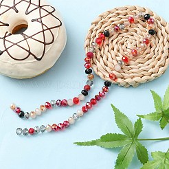 Стеклянные бусины с гальваническим покрытием &nbsp;EGLA-YW0002-E04