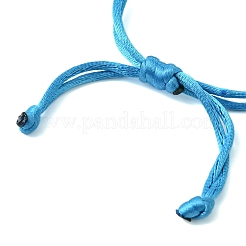 Браслеты с подвесками из латуни в форме сердца и звезды&nbsp;BJEW-JB10583