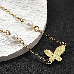 Браслеты-бабочки из нержавеющей стали 304&nbsp;BJEW-C098-01D-G