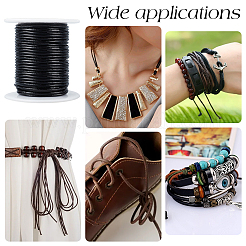 Круглый шнур из воловьей кожи длиной 20 метр.&nbsp;WL-WH0015-01B-02