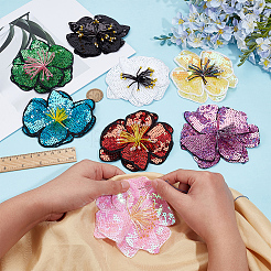 8 шт. 8 стили полиэстеровых нашивок для одежды&nbsp;PATC-BC0001-22