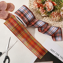 2 рулон полиэстеровой ленты с узором «тартан» 2 цветов&nbsp;OCOR-GF0005-36