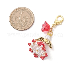 Подвеска-ангел из стеклянного бисера ручной работы&nbsp;HJEW-MZ00381-03