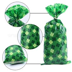 Пластиковые пакеты для упаковки печенья с прямоугольным клеверным принтом&nbsp;ABAG-WH0038-35A