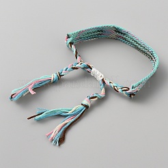 Браслет из плетеного шнура из полиэстера&nbsp;BJEW-WH0018-52A