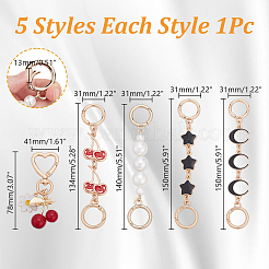 5 шт. 5 стиля сплава цепи удлинители для сумок&nbsp;PURS-AR0001-04