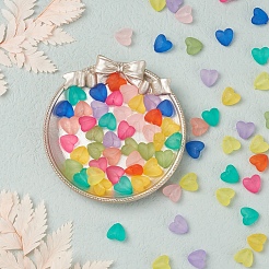 100шт 10 цвета прозрачные акриловые бусины&nbsp;FACR-YW0001-02