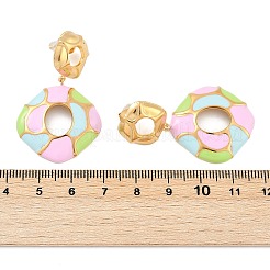 Женские серьги-гвоздики из нержавеющей стали 304 с эмалью&nbsp;EJEW-F353-01G-01