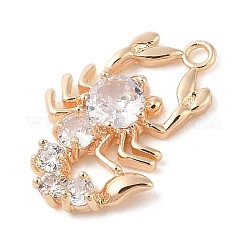 Подвески из прозрачного стекла с инкрустацией из латуни&nbsp;KK-S388-32G