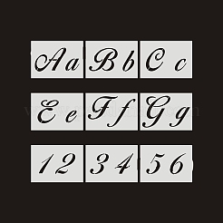 Буква a~z/номер/знак ПЭТ пластиковый полый трафарет для рисования силуэта&nbsp;DRAW-PW0009-03