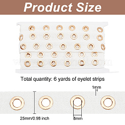 1-прядный хлопковый шнур с латунными люверсами с золотым напылением&nbsp;DIY-WH0304-640